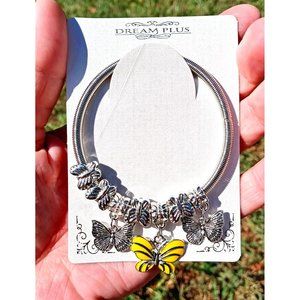 Women's Silver Butterfly Charm Bracelet